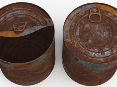 Tin Can v1 rust Low-poly 3D model