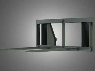 Bale Spike - Front Loader 3D model