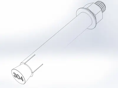 Anchor bolt M12x120 3D model