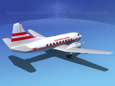Martin 404 TWA 2 3D model