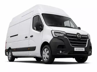 White Nissan Interstar High Roof  Van Commercial Delivery van 3D model