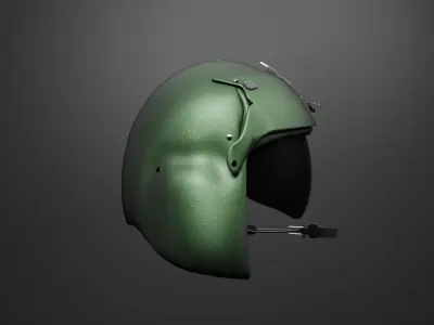 helicopter pilot helmet Low-poly 3D model