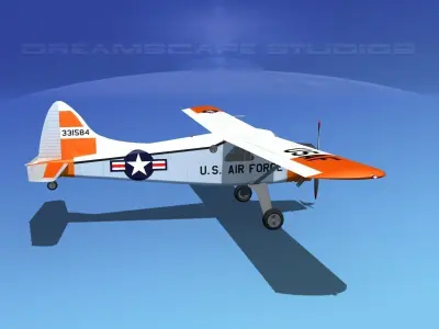 Dehaviland DH-2 Beaver USAF 4 3D model