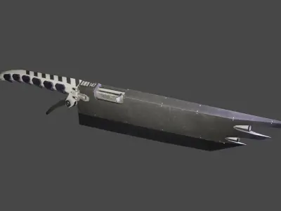 Gunblades Low-poly 3D model