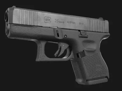 Glock 26 plus 27 Gen 5 Game Ready Low-poly 3D model