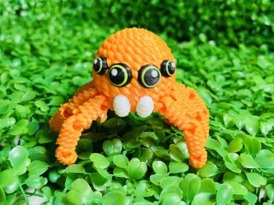 CROCHET SPIDER FLEXI - ARTICULATED - STL - 3MF MULTICOLOR 3D print model