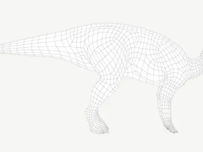 Iguanodon dinosaur Low-poly 3D model