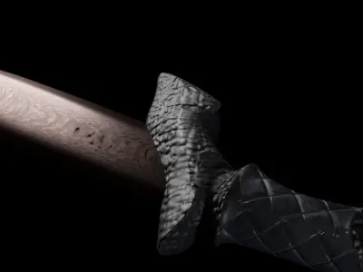 Viking Sword Low-poly 3D model