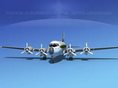 Douglas DC-4 Freeport Air 3D model