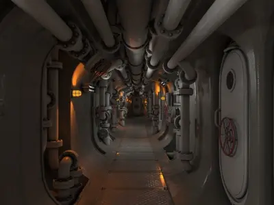 Submarine Corridor 002 3D model