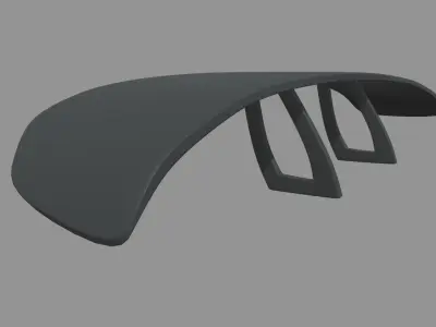 Car Spoiler 017 Low-poly 3D model