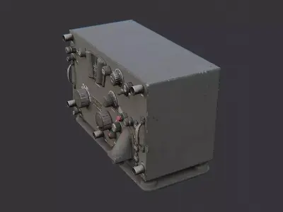 Bc342 WWII Military Radio Receiver Low-poly 3D model