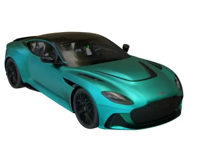 Aston Martin DBS Superleggera Low-poly 3D model