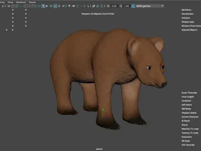 Wild bear called Bear-d 3D model
