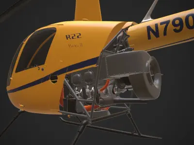 Robinson Helicopter Company R22 Helicopter 3D model