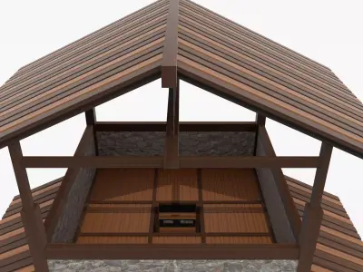 Roman Watchtower With Interior Free low-poly 3D model