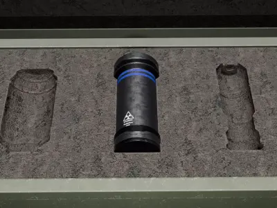 Futuristic grenade 3 Low-poly 3D model