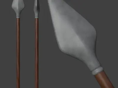 Lowpoly Spear Low-poly 3D model