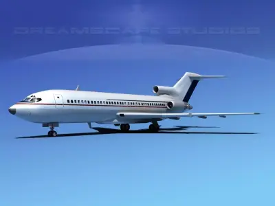 Boeing 727-100 Corporate Jet 7 3D model