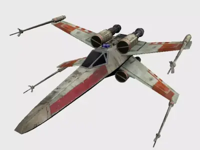 Xwing Starfighter Low-poly 3D model