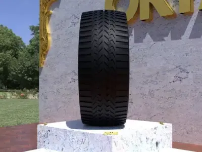 ORTAS TIRE NO 47 GAME READY Low-poly 3D model