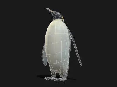 Emperor Penguin - Animated Low-poly 3D model