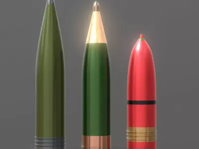 Heavy Artillery Shells 3 in 1  Low-poly 3D model