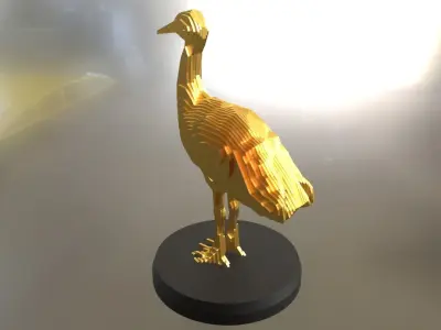 Parametric Crane Low-poly 3D model