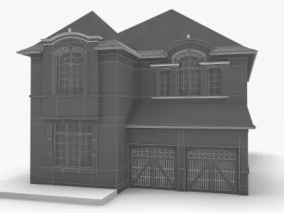 Cottage House 10  Low-poly 3D model