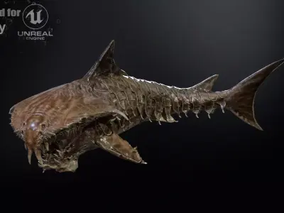 AlienShark 7 Low-poly 3D model