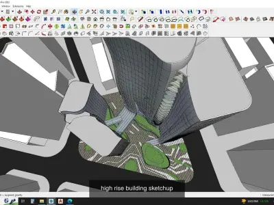 3d commercial building with Master plan collection 3 