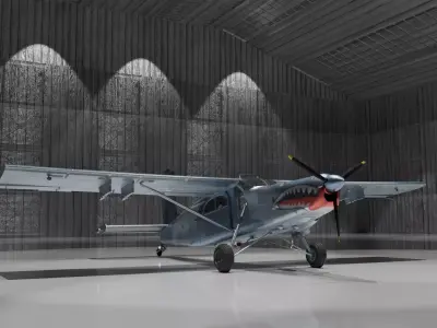 Fairchild AU-23 - THE PEACEMAKER Low-poly 3D model