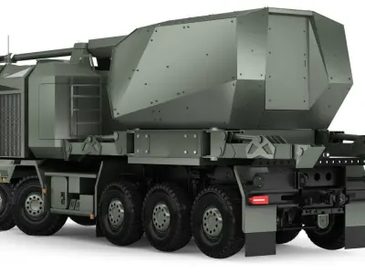 HX3 self propelled howitzer 3D model