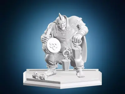 Guttershade Wardrummer Titan Forge Miniature 3D print model