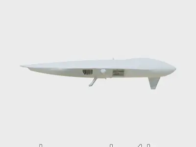 Silent Guardian Drone with Enhanced Visual Sensors Low-poly 3D model