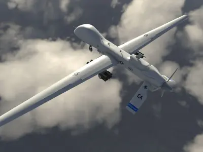 MQ-1C Sky Warrior Drone Low-poly 3D model