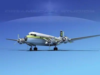 Douglas DC-7B Robertson Air Express 3D model