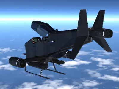 Sci-fi spacecraft 3D model