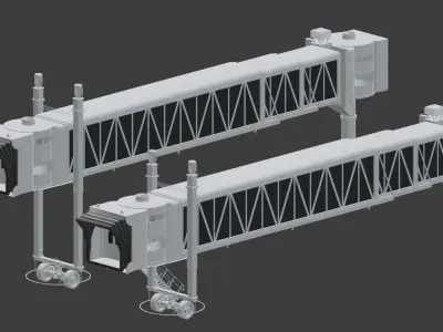 Airport passenger boarding Jetway 3D model