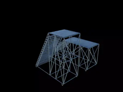 Rolling service ladder 3D model