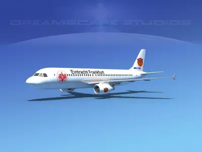 Airbus A320 LP Eintracht Frankfurt Low-poly 3D model