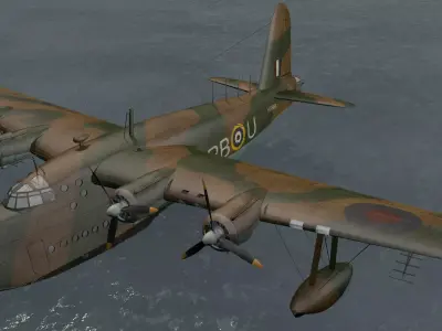 Short Sunderland Mk-2 3D model