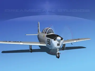 Beechcraft T-34 Mentor V02 USAF 3D model