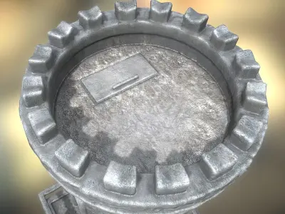 Medieval Guardtower Low-poly 3D model