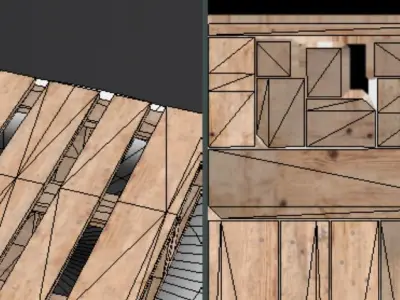 EUR Wood Pallet - Low-Poly Version Low-poly 3D model