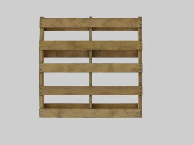 WoodenPalleteOldDirt wooden pallet Low-poly 3D model