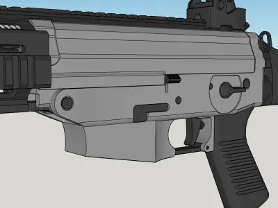 Sig 556 Classic Swat 3D model