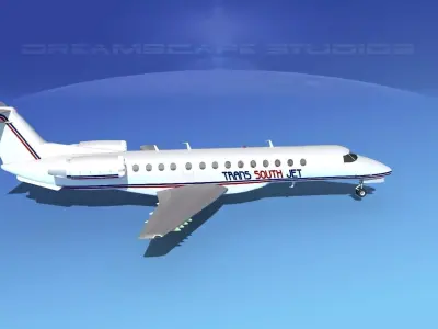 Embraer ERJ-135 Trans South Jet 3D model