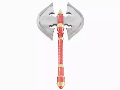 Stylized War Axe 06 Low-poly 3D model