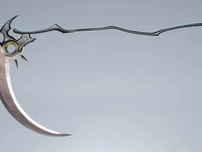 Hololive Calliope Mori Scythe  Low-poly 3D model